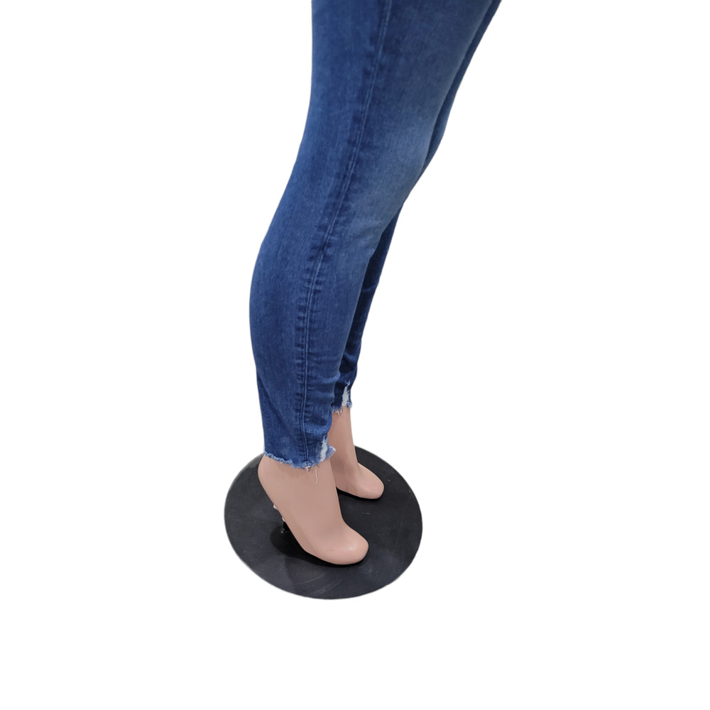 High-Rise Blue Skinny Jeans for Women - Picture 13 of 16